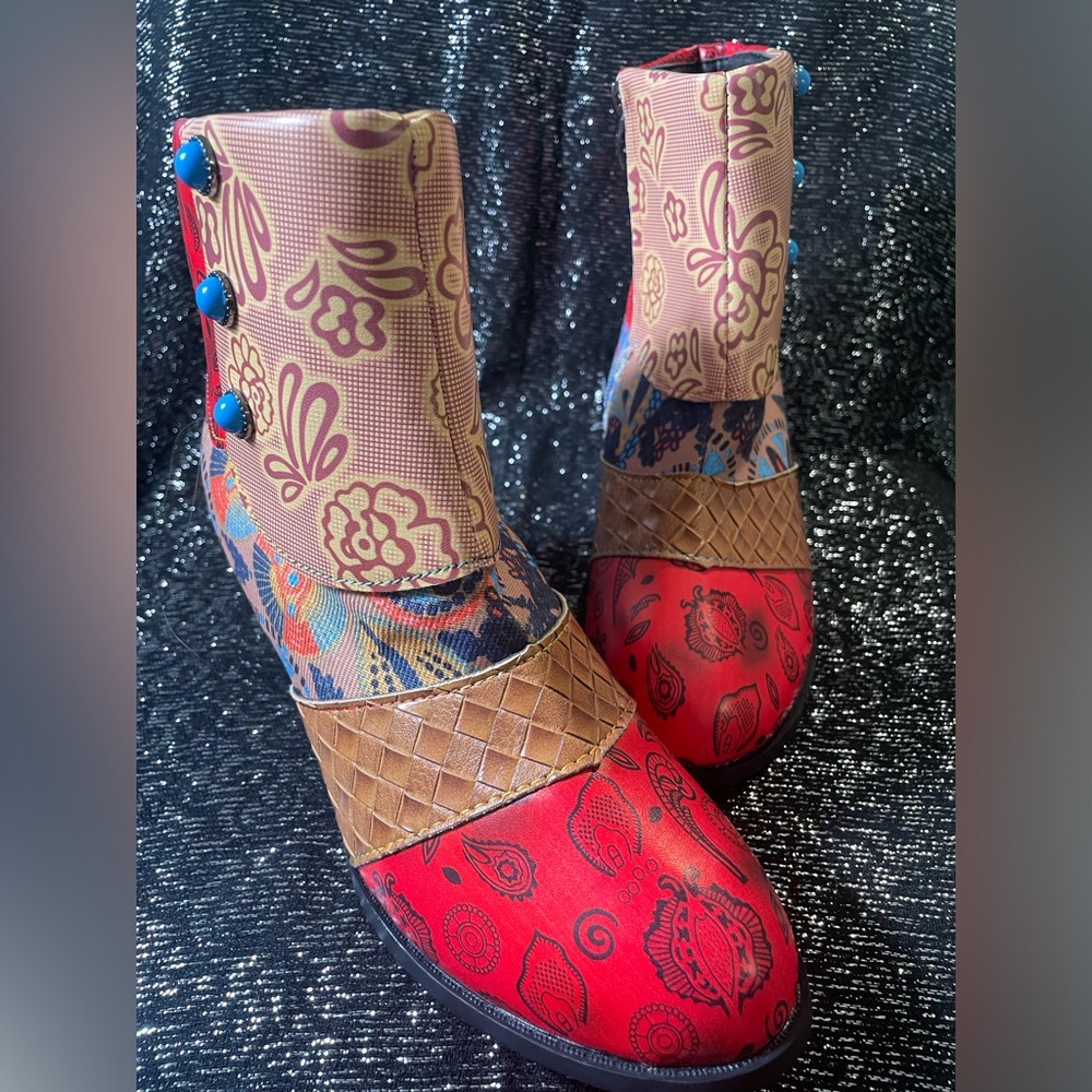 Bohemian Ankle Boots Sz 37 (6.5-7) - Picture 2 of 7